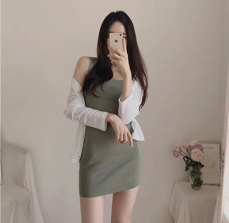 Knitted Long Slim Fit Elastic Bodycon Sexy Skinny Dress