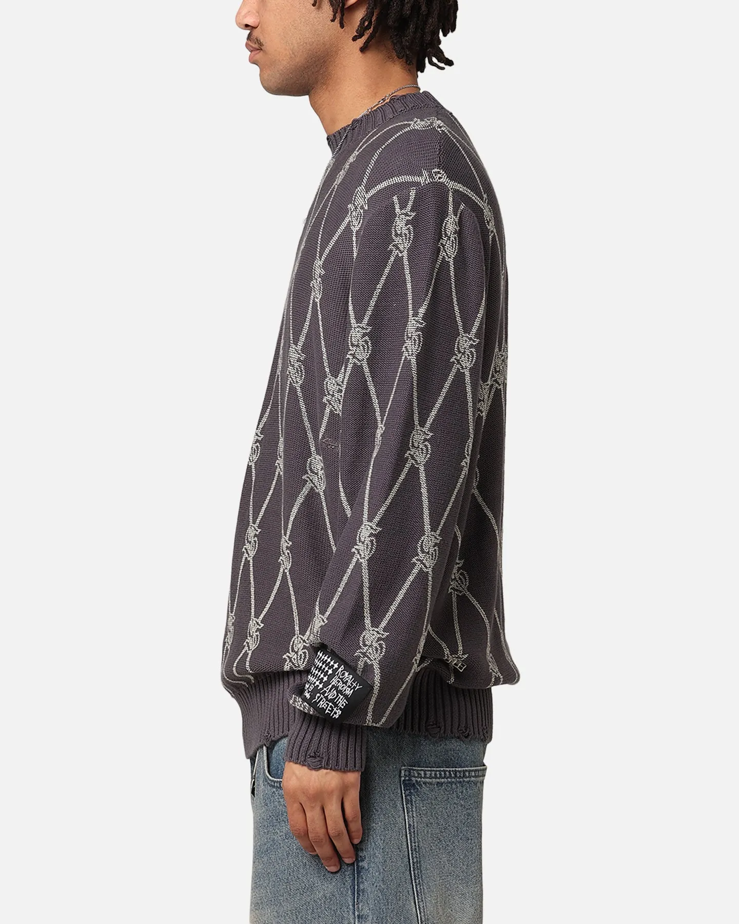 Ksubi Diamond Dollar Knit Crewneck Grey