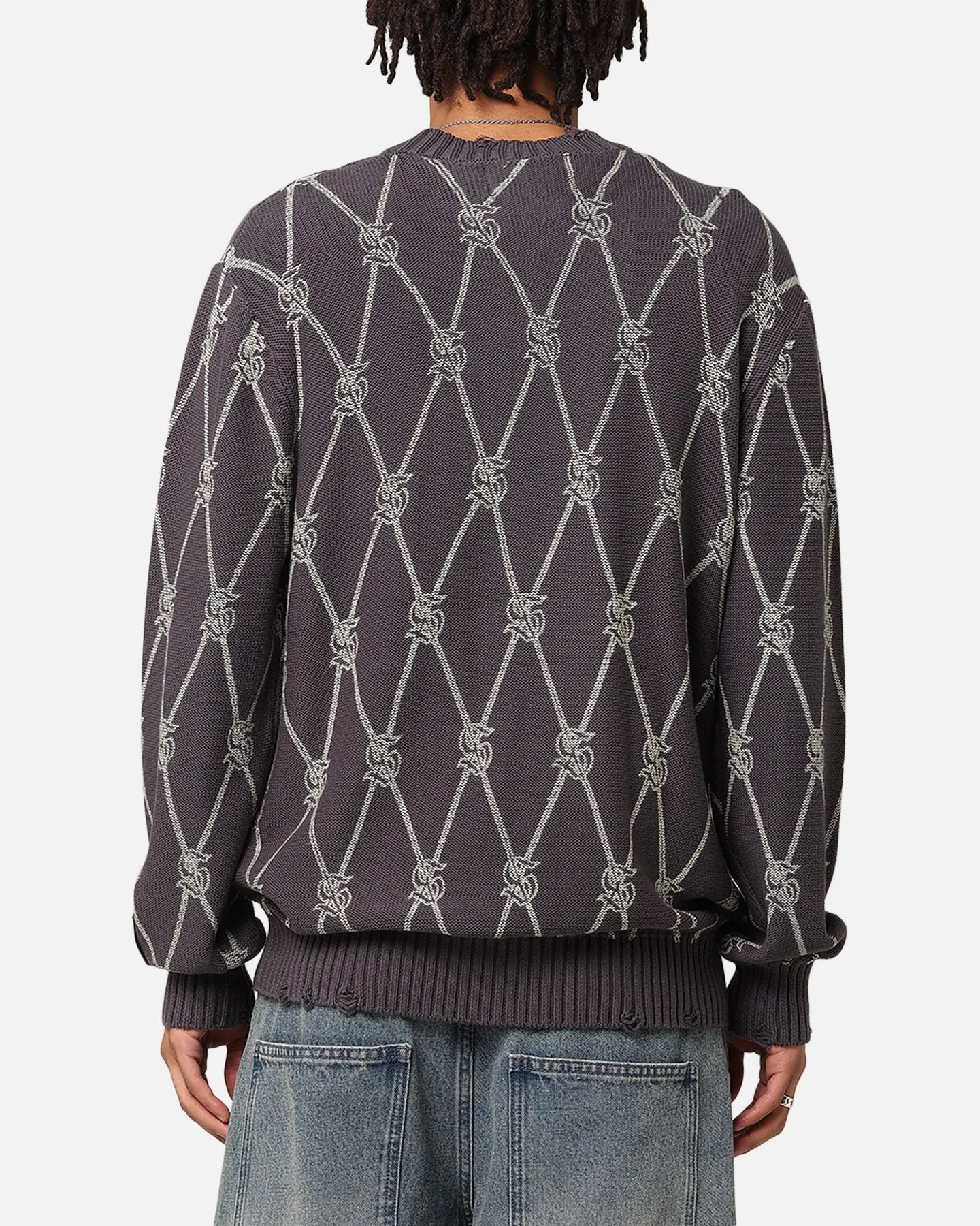 Ksubi Diamond Dollar Knit Crewneck Grey