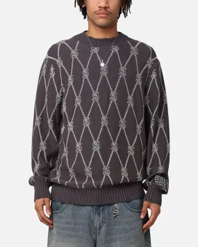 Ksubi Diamond Dollar Knit Crewneck Grey