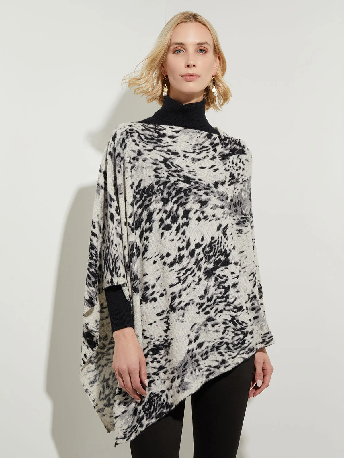 Leopard Print Cashmere Poncho