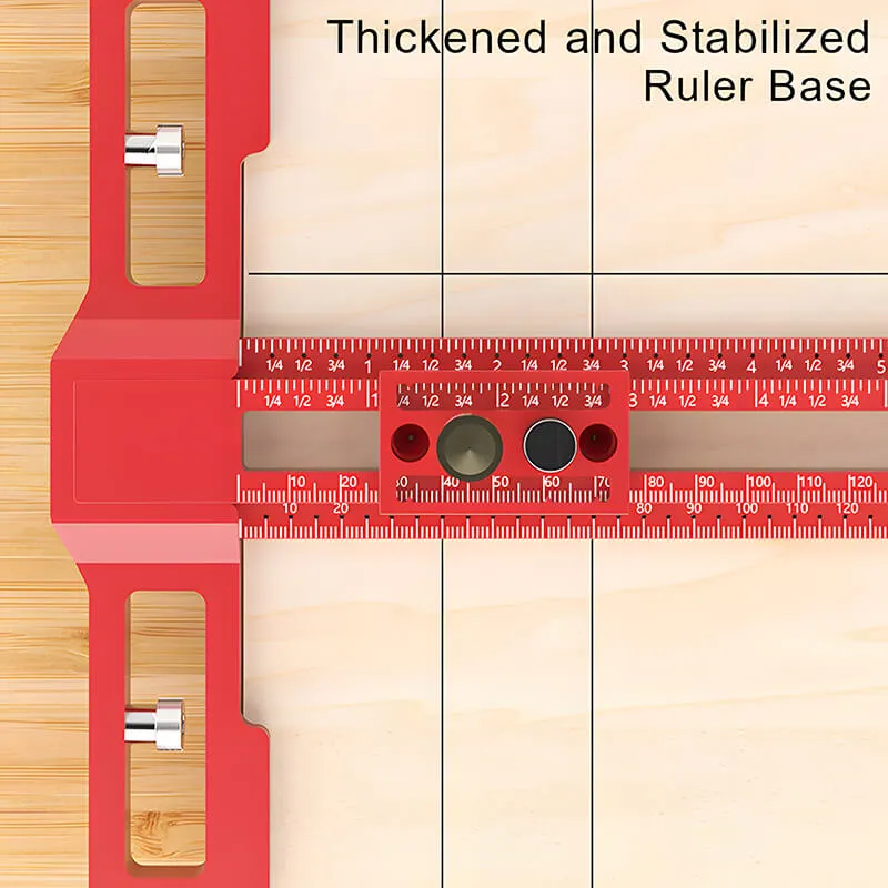 Levoite™ Multi-Functional Woodworking T-Square Ruler