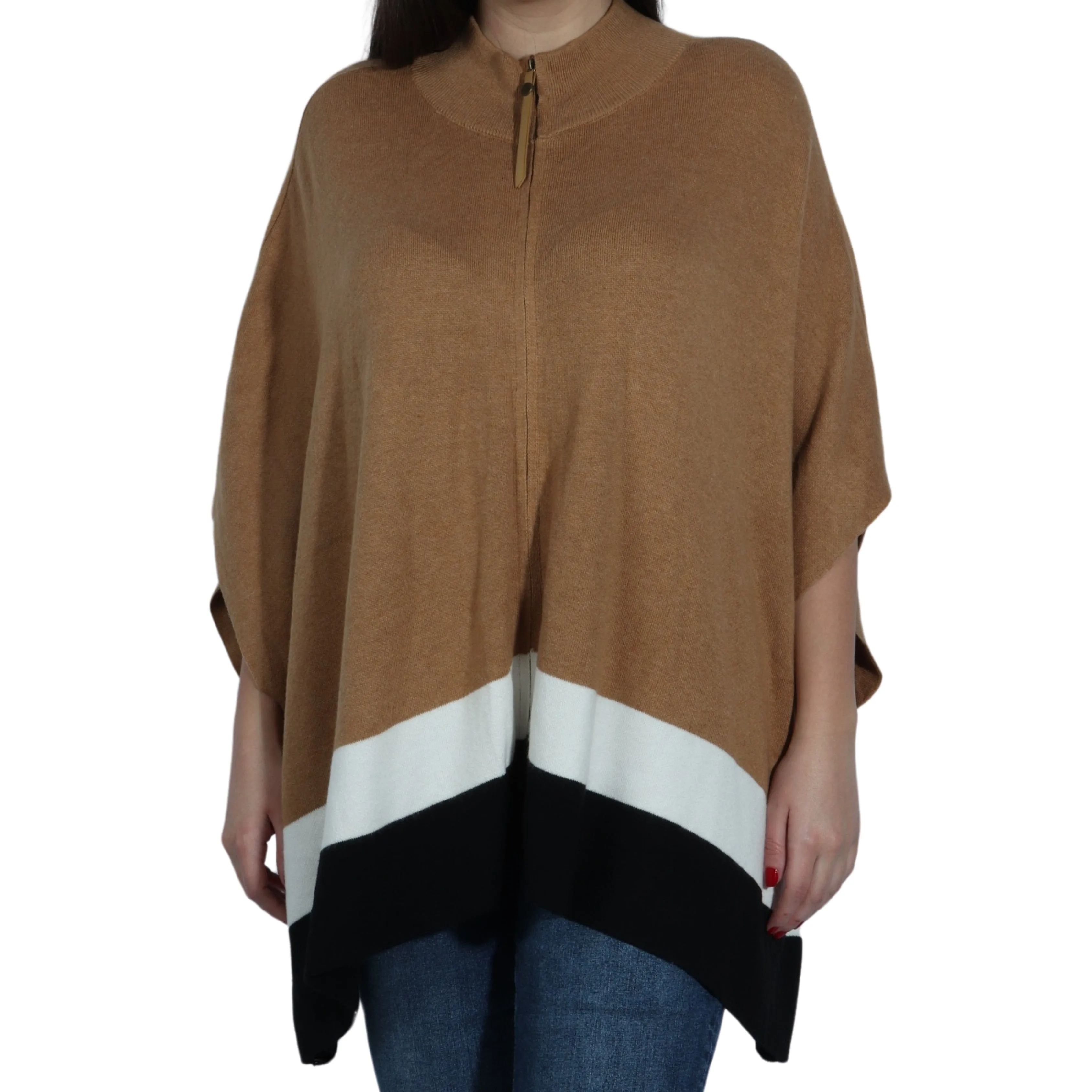 LIZ CLAIBORNE -   Front Zipper Oversized Poncho