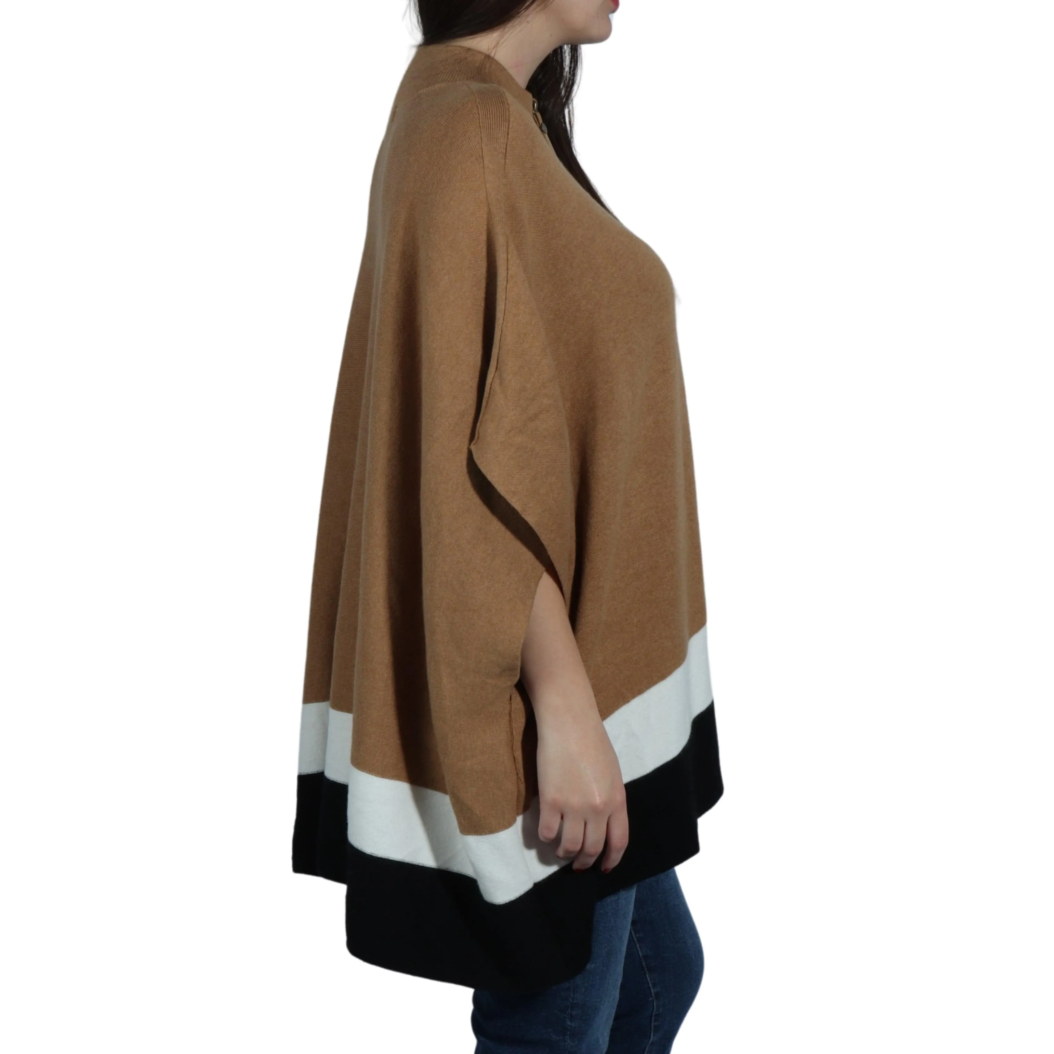 LIZ CLAIBORNE -   Front Zipper Oversized Poncho