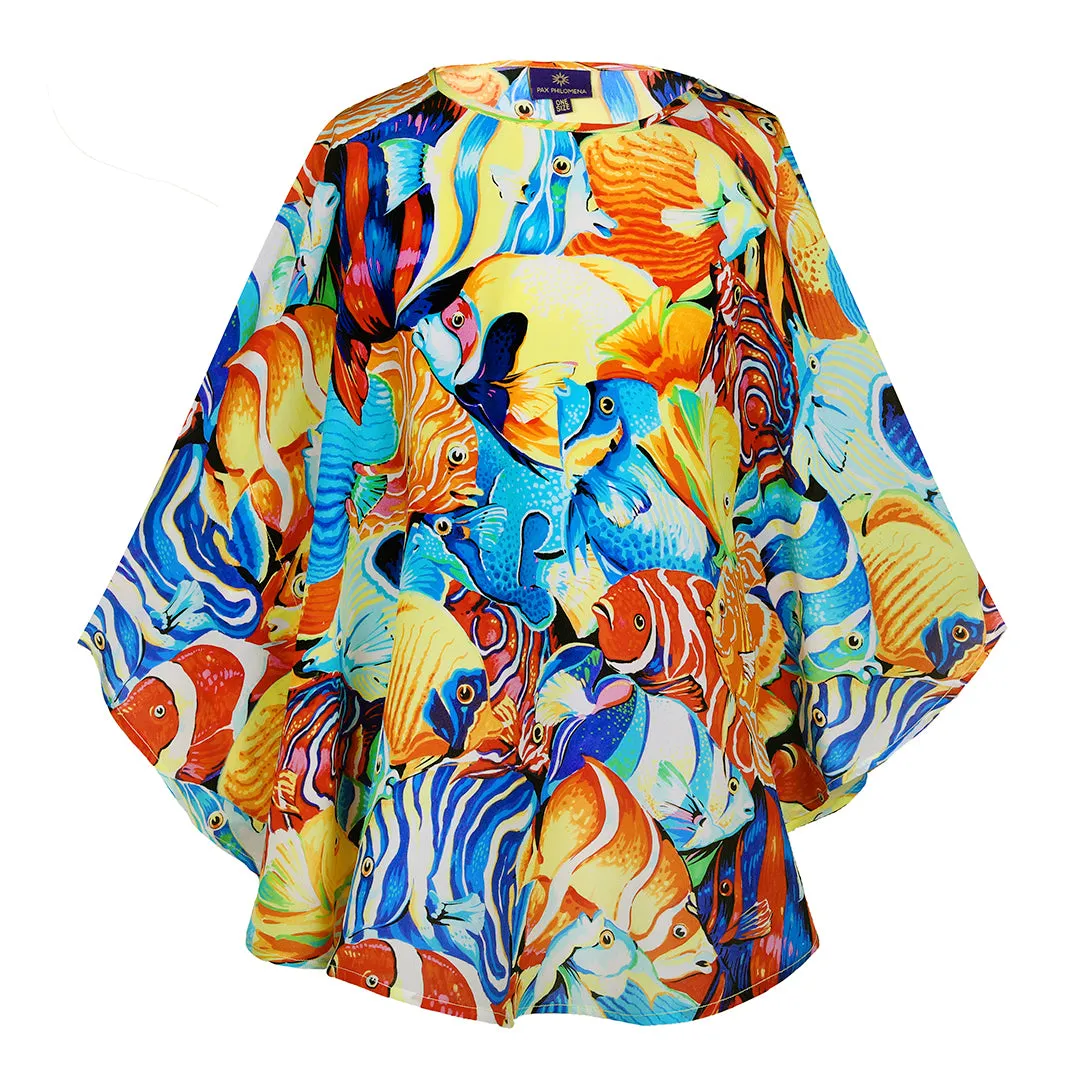 Mare Bello Italian Silk Poncho