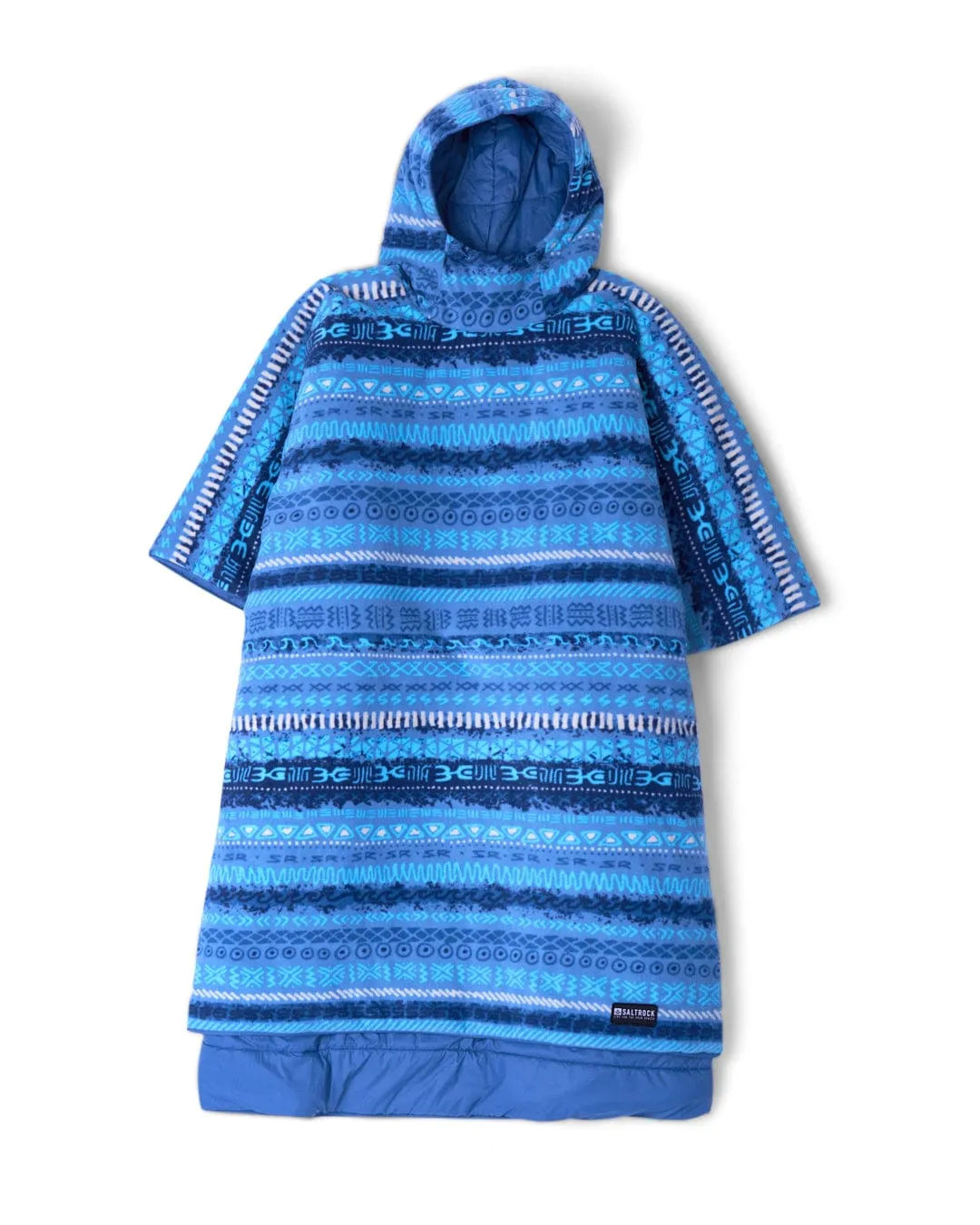 Marks - Unisex Recycled Reversible Poncho - Blue