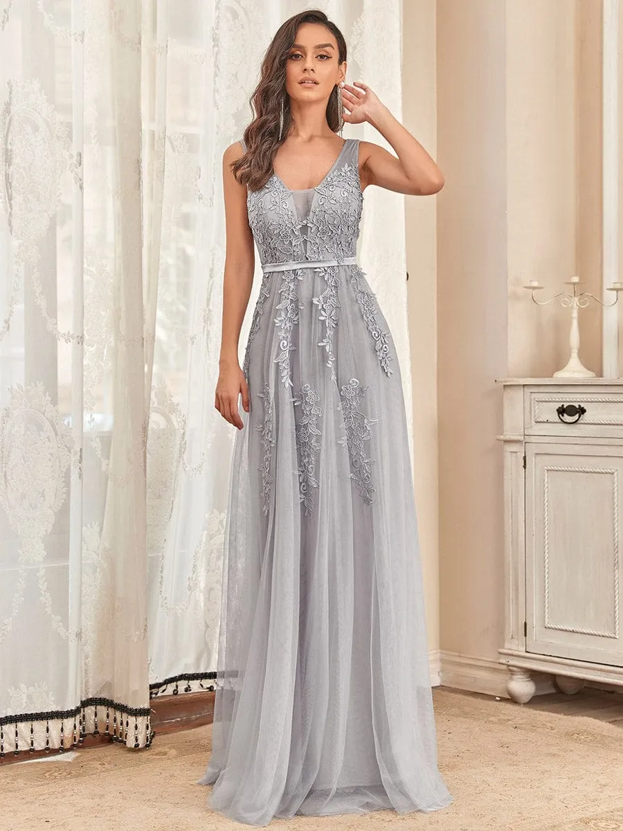 Maxi Long Elegant Ethereal Tulle Evening Dress