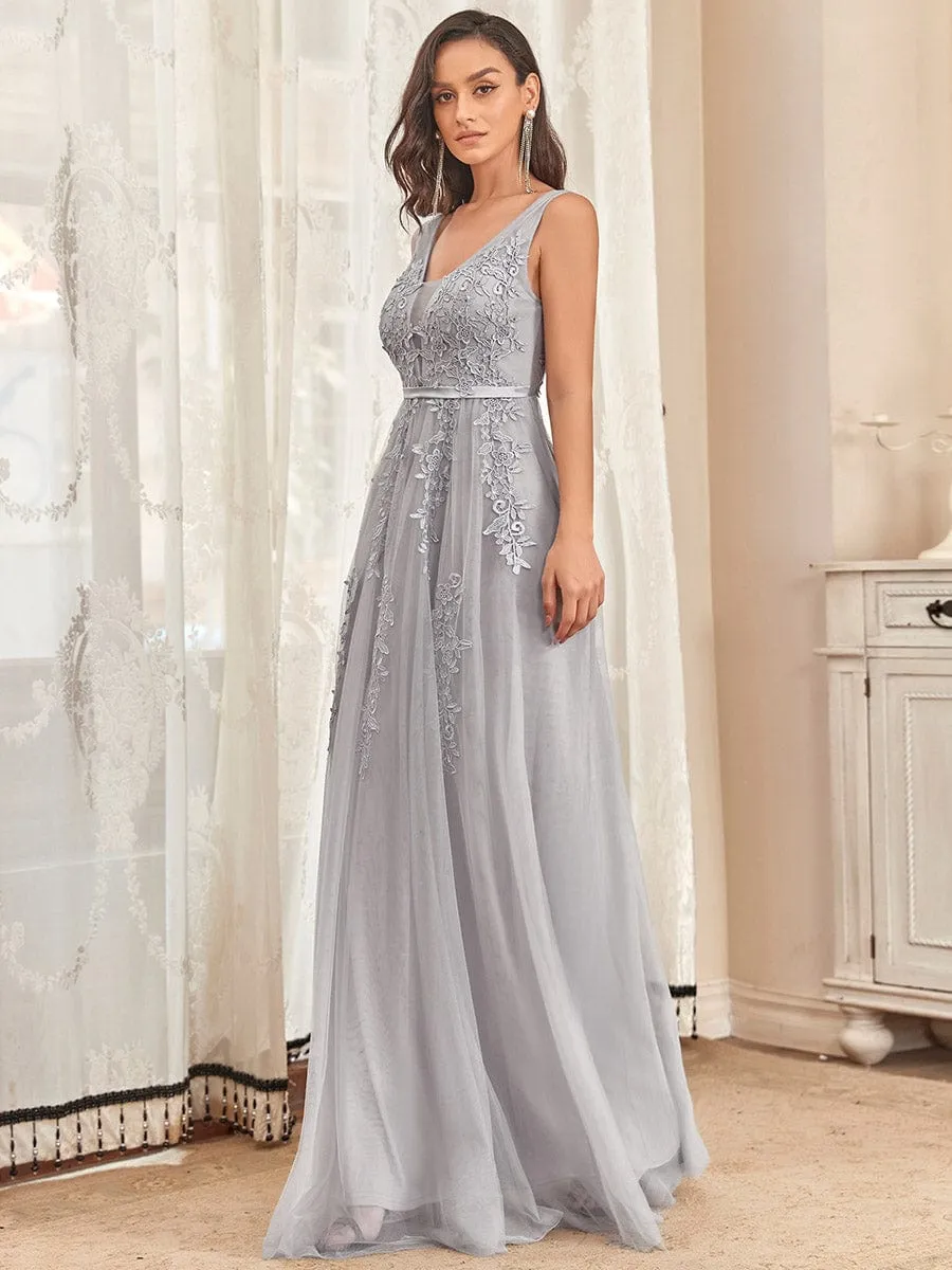 Maxi Long Elegant Ethereal Tulle Evening Dress