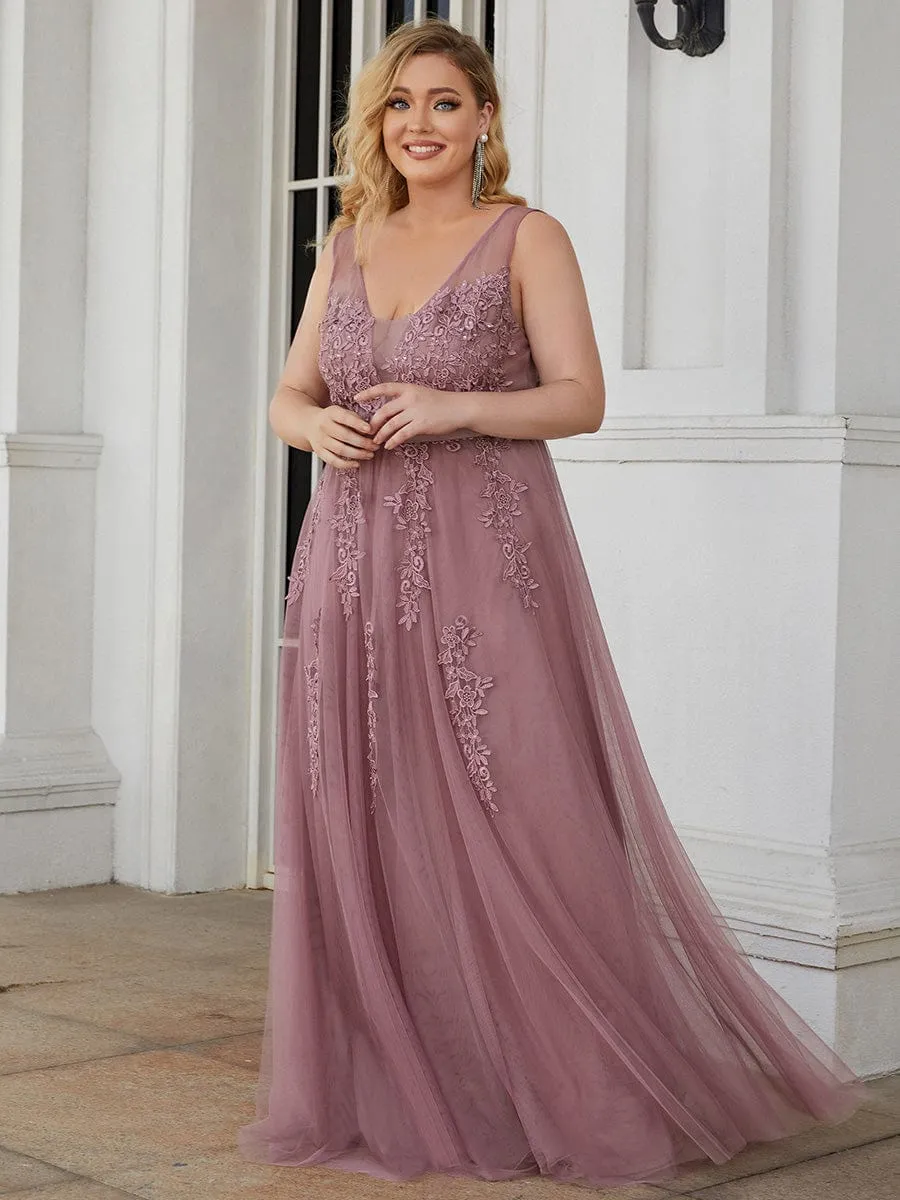 Maxi Long Elegant Ethereal Tulle Evening Dress