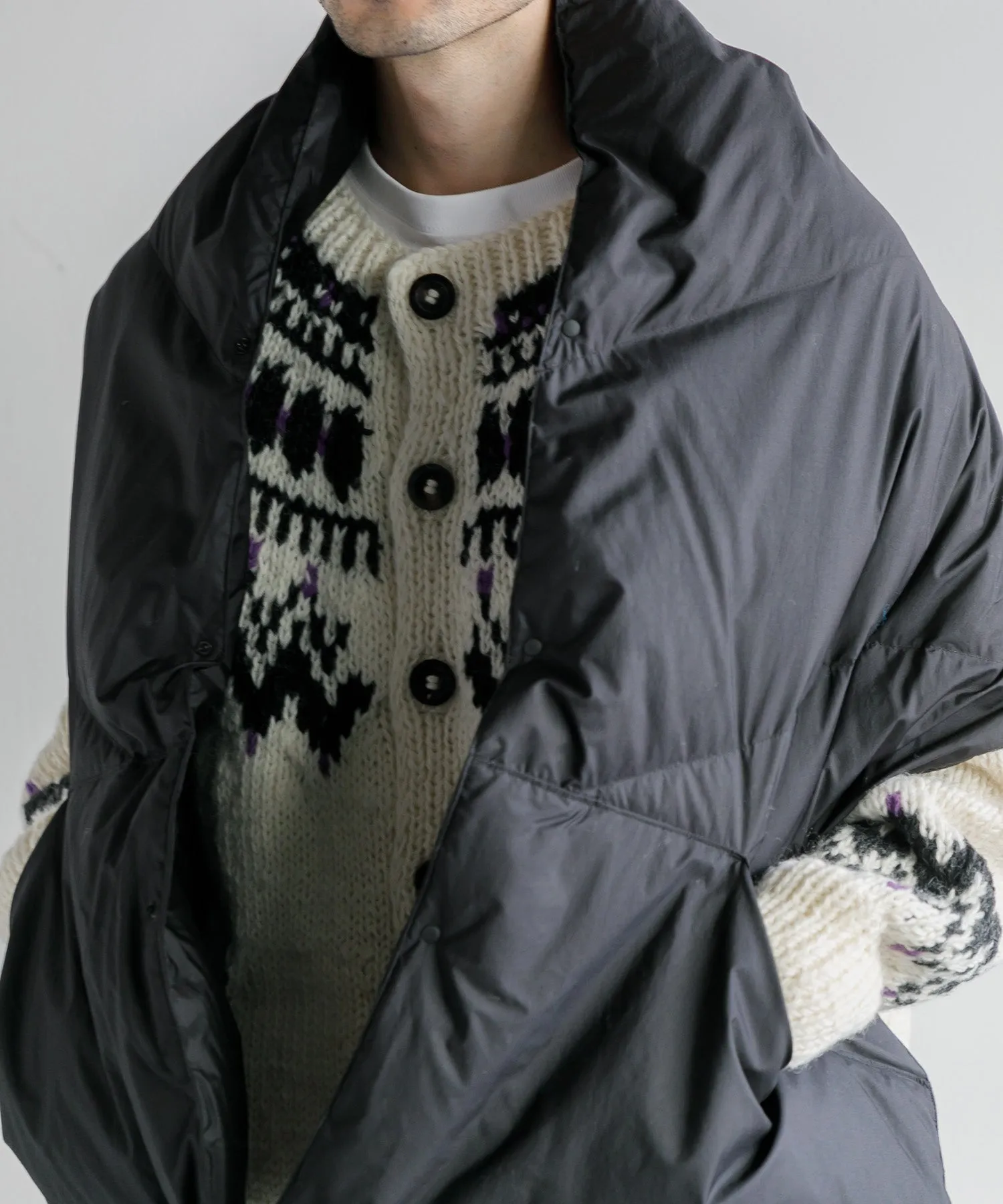 【MEN , WOMEN】NANGA DOWN PONCHO MUFFLER