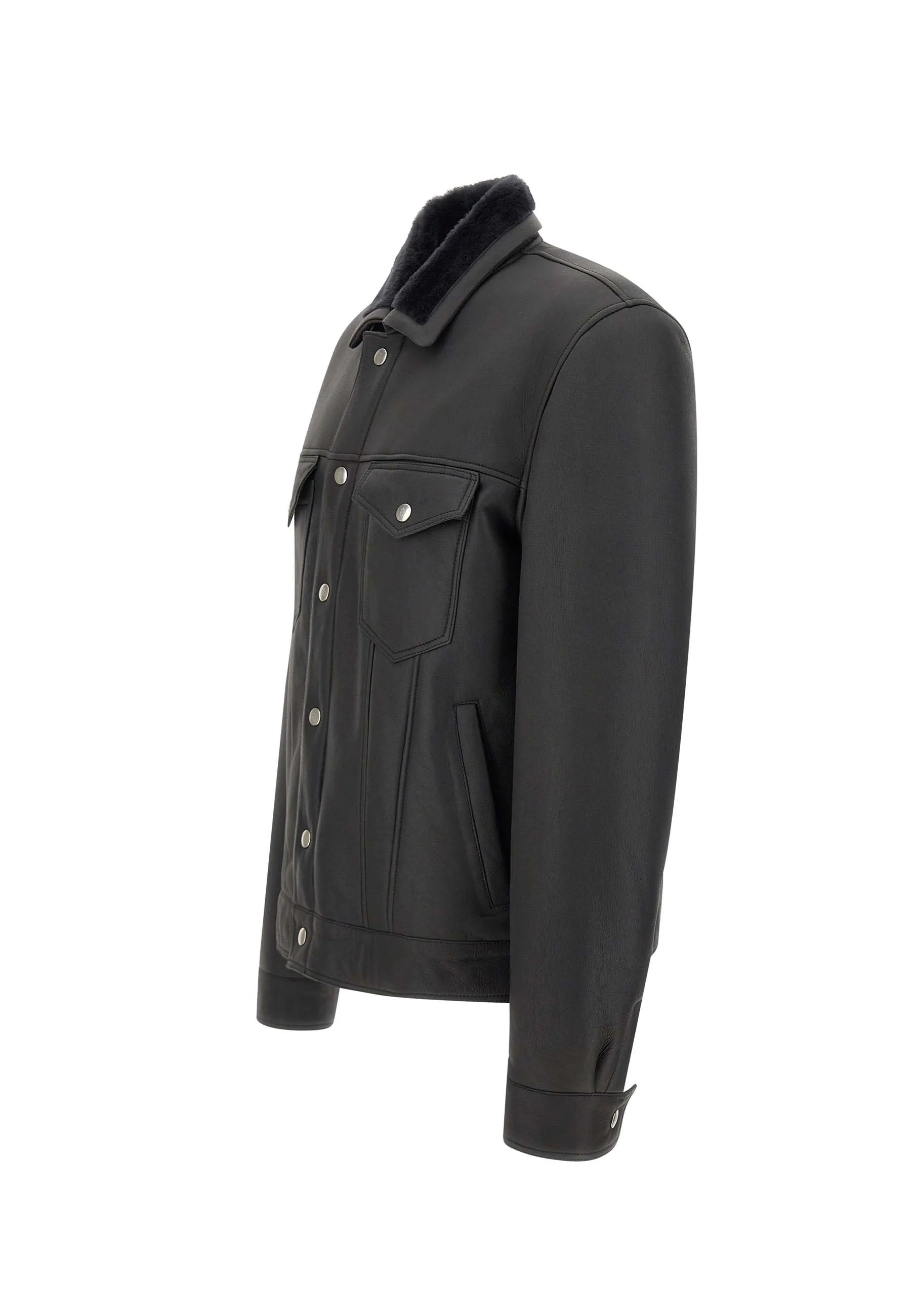 Men's Black Bomber Lambskin Jacket