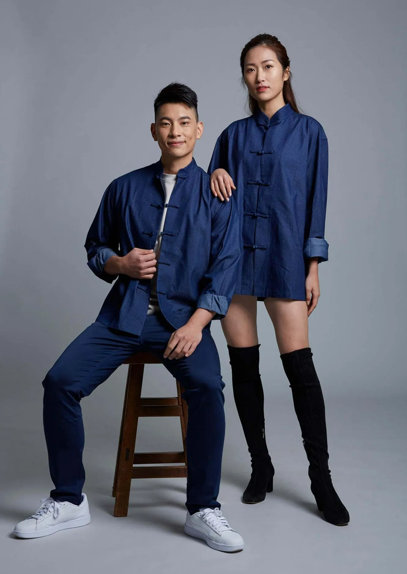 Men's Denim Tang Shirt (Navy)