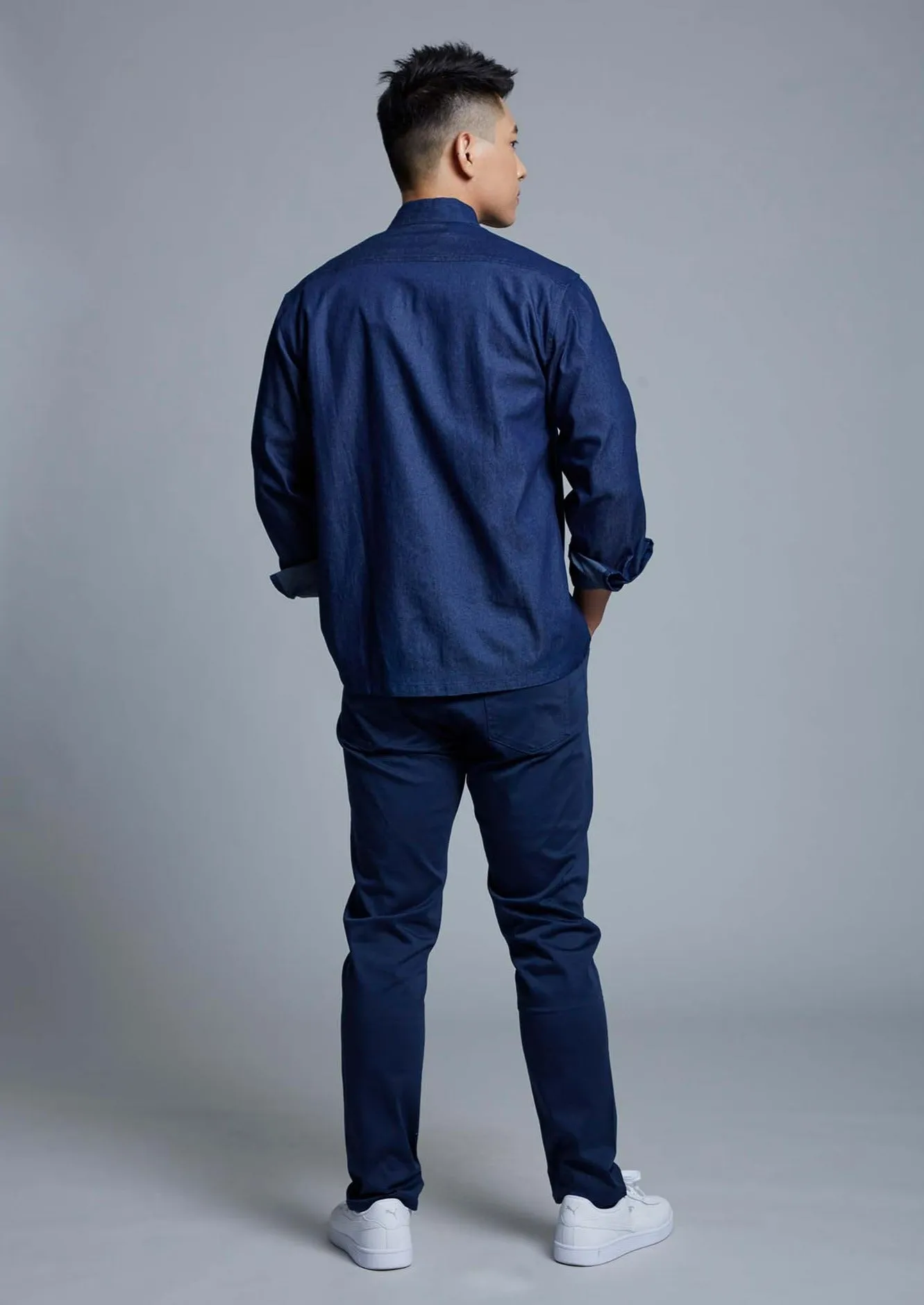 Men's Denim Tang Shirt (Navy)