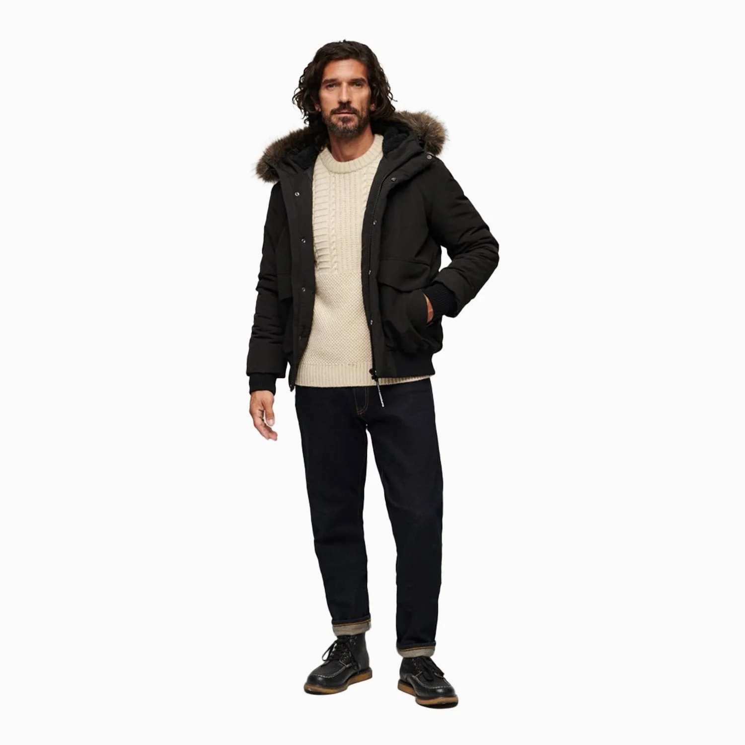 Men's Hooded Everest Puffer Bomber Jacket