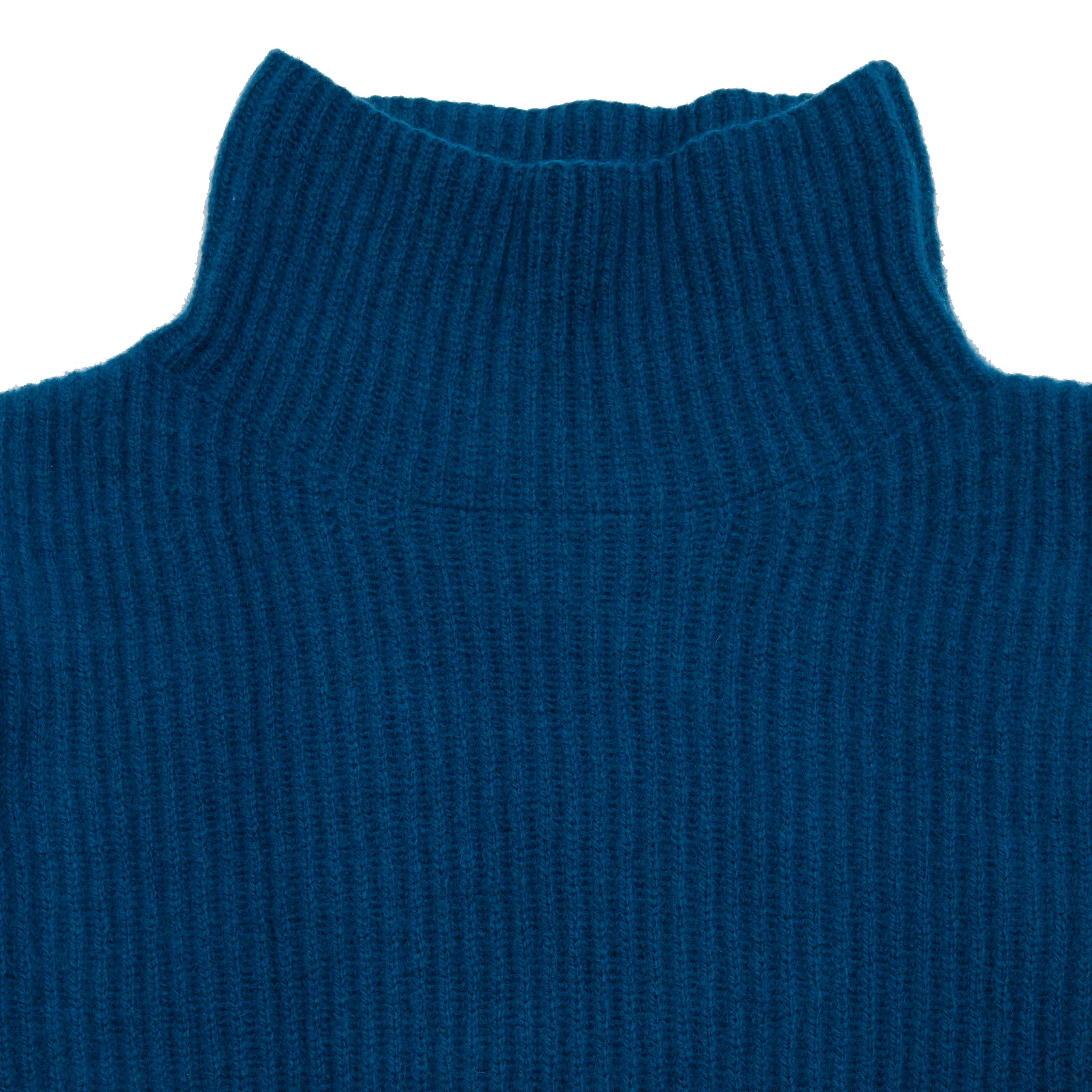 Merz b Schwanen Women's Good Basics Turtleneck Pullover in Carbon Blue