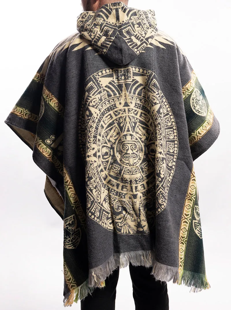 Mexican Poncho for Men - Gray | Aztek Style