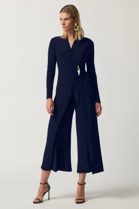 MIDNIGHT BLUE WRAP JUMPSUIT