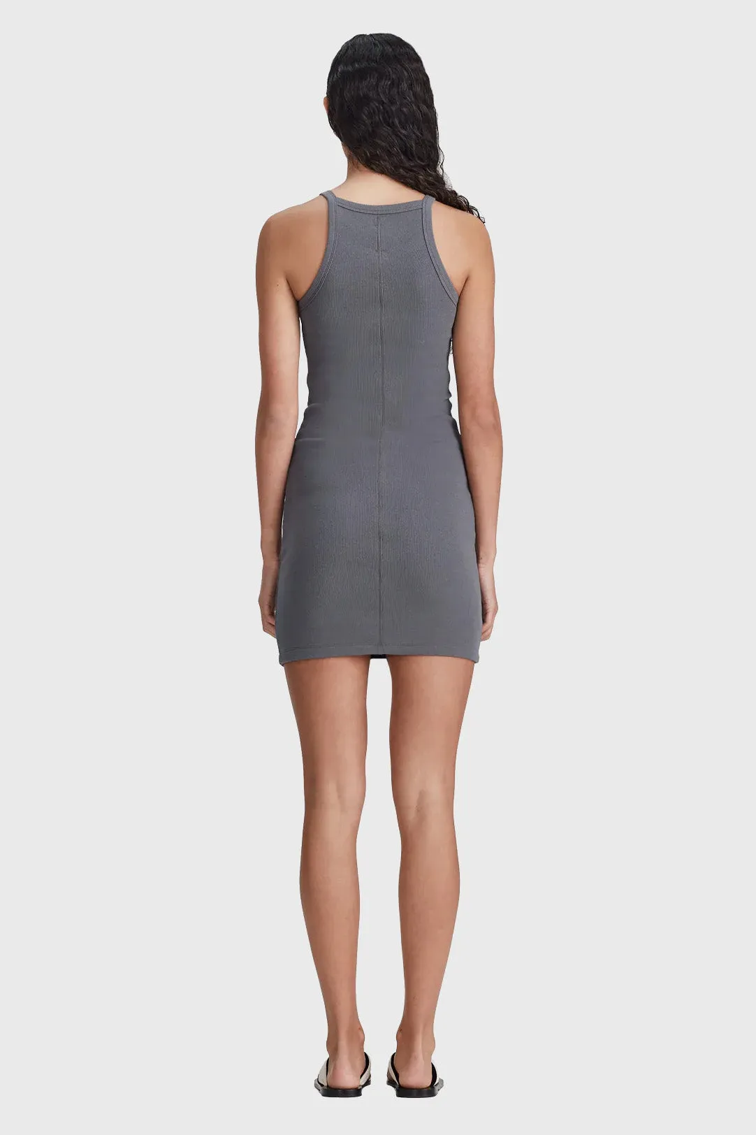 Mini Rib Tank Dress - Stormy