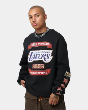 Mitchell & Ness Los Angeles Lakers 3 In A Row Vintage Crewneck Faded Black