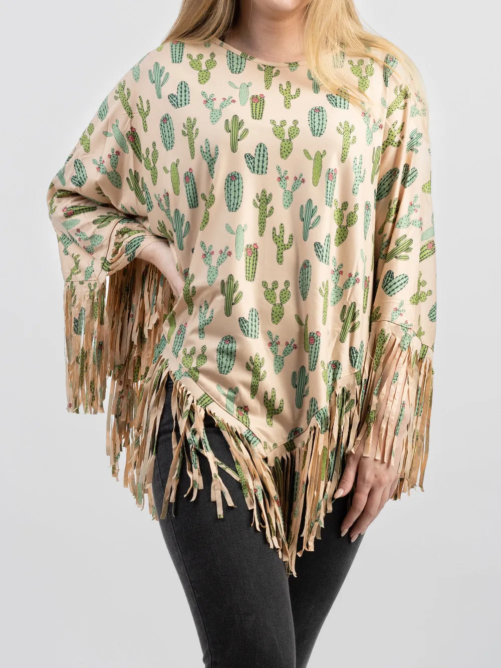 Montana West Cactus Print Poncho