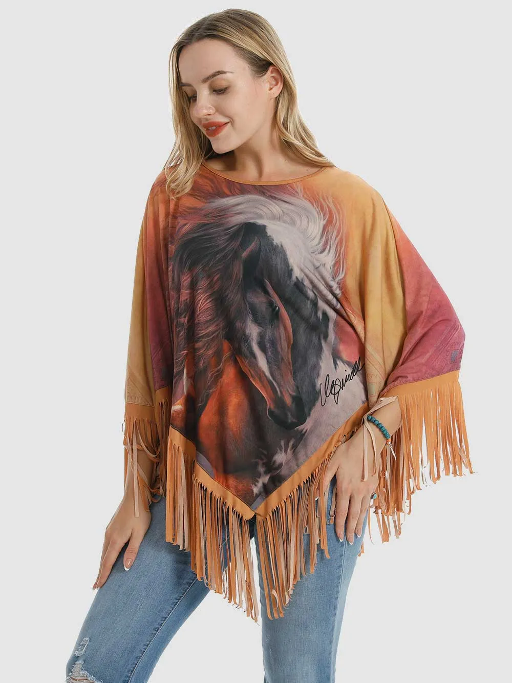 Montana West Horse Collection Poncho