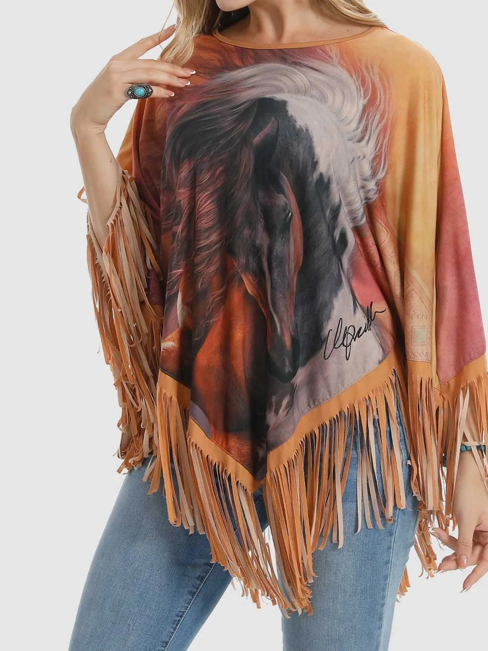 Montana West Horse Collection Poncho