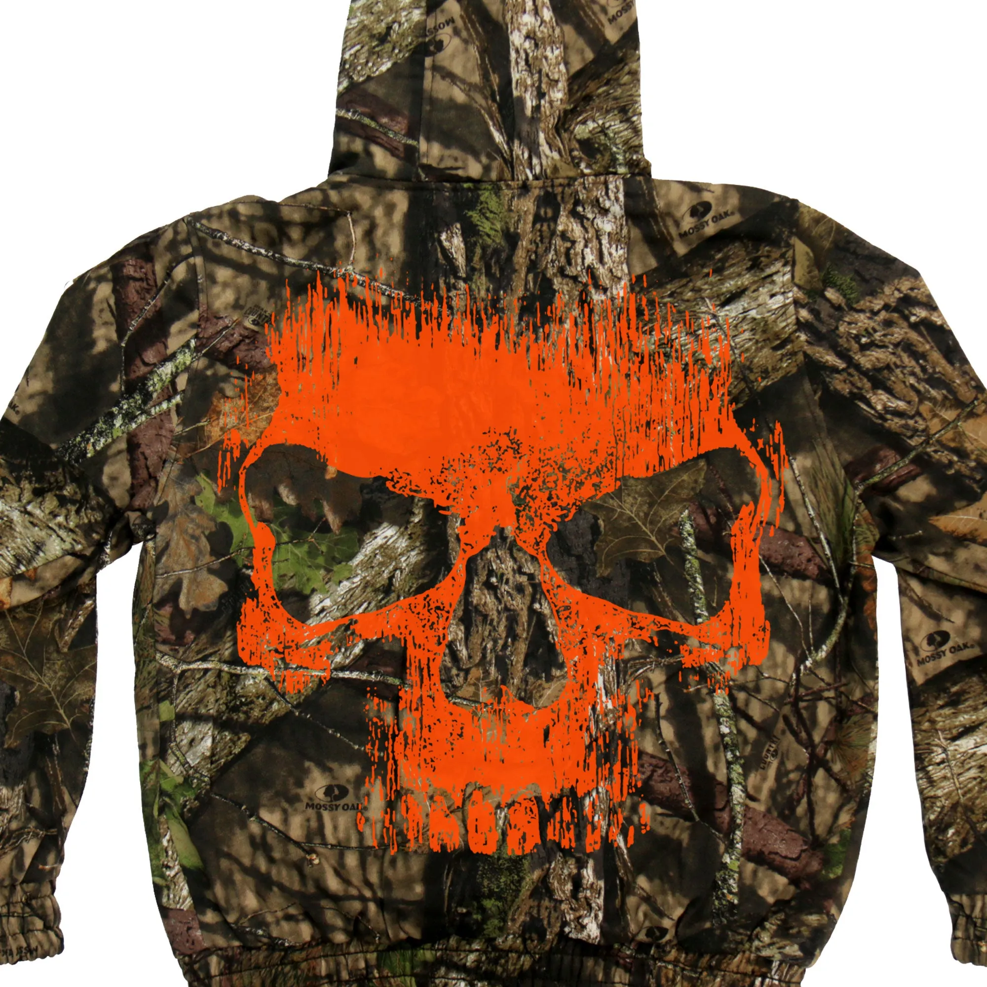 Mossy Oak & Hot Leathers Mashup Jungle Skull Camo Zipper Hoodie