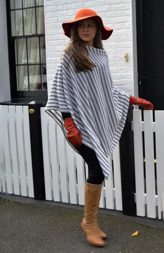 Multi Stripe Poncho