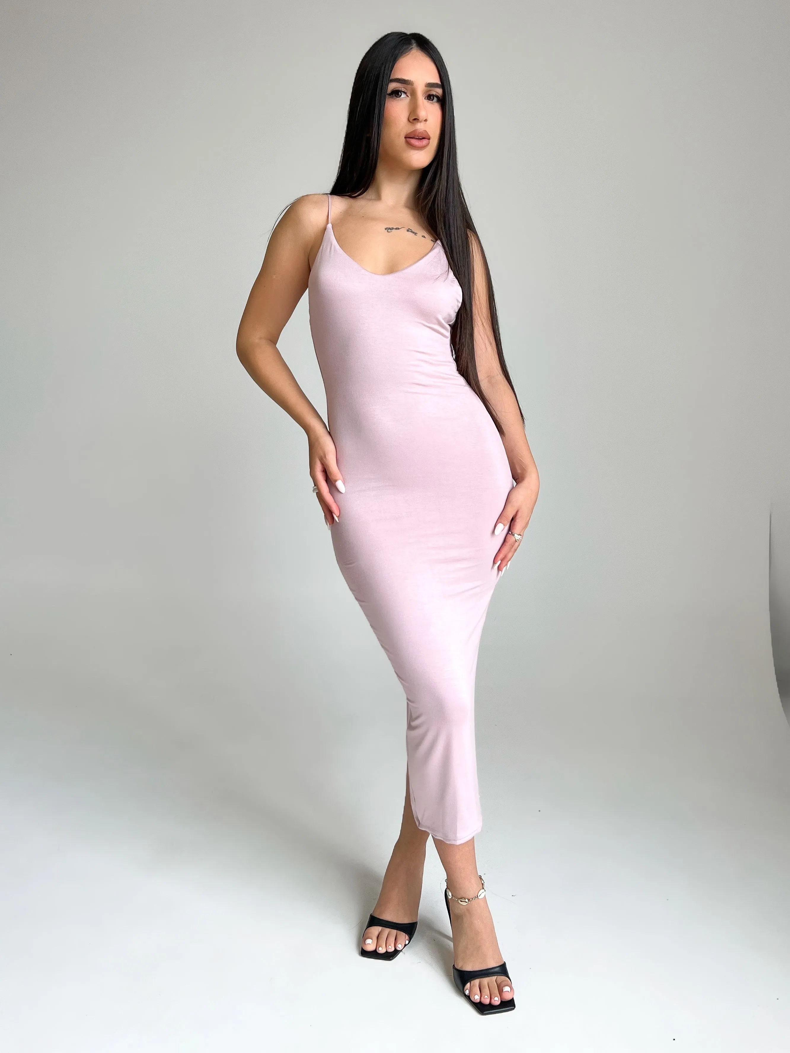 Naomi Midi Dress (Lilac)