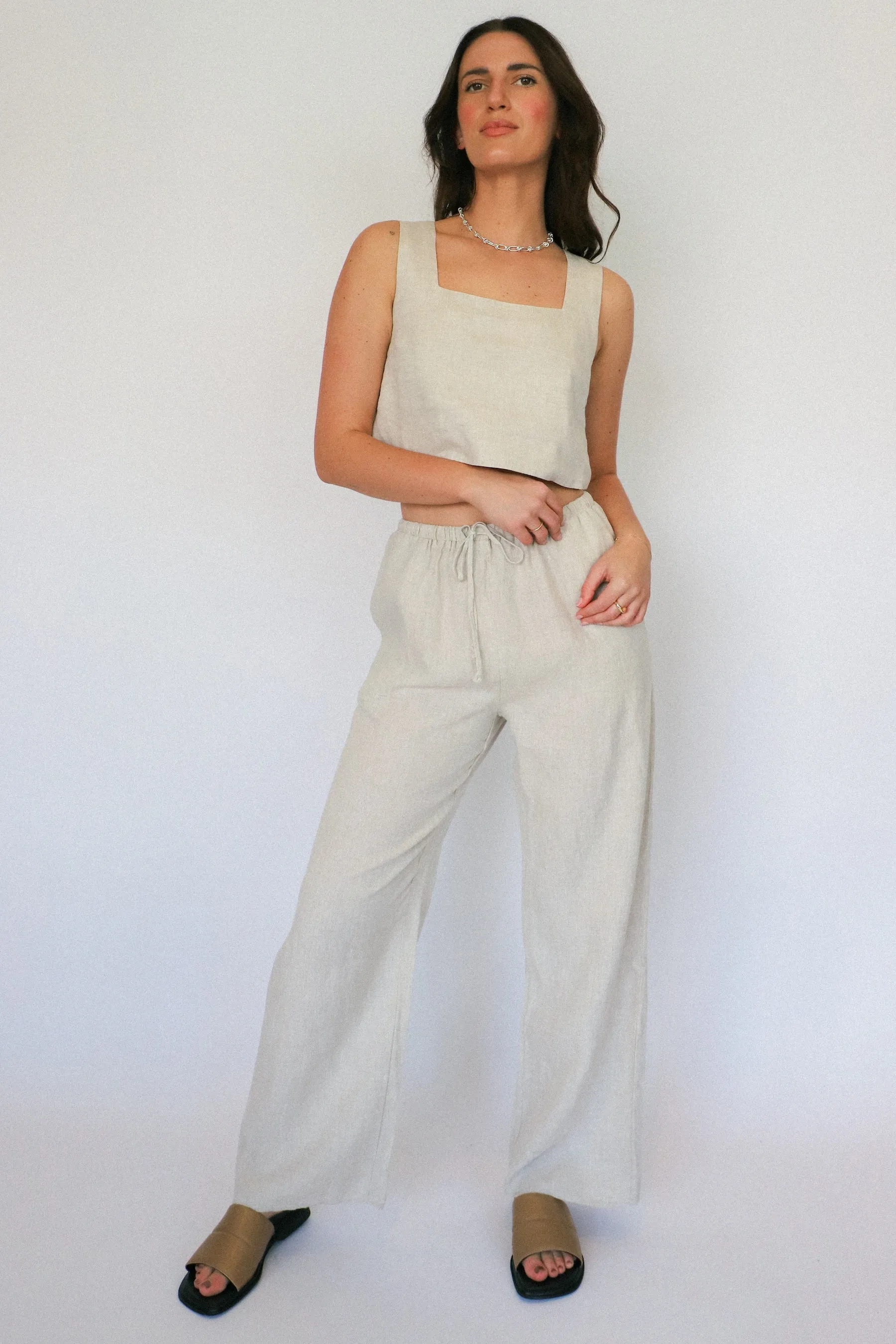 Natural Linen Novah Pant