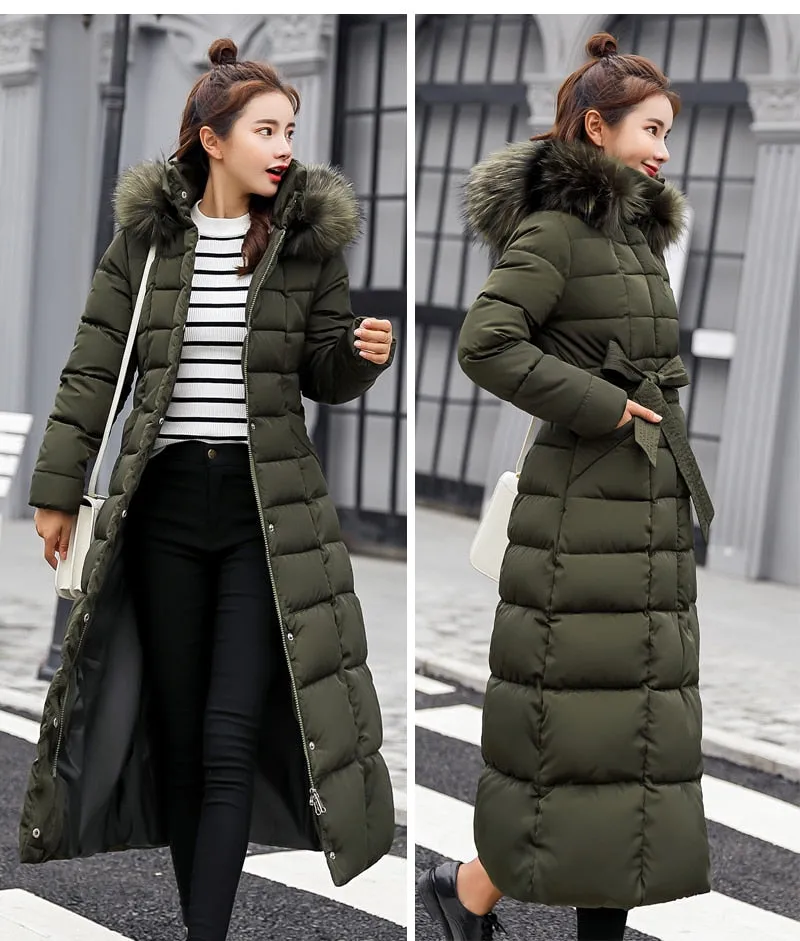 New Arrival Fashion Winter  Cotton Coat Women Thick Long Slim Padded Overcoat Warm Ladies Autumn Winter Fashion Clothes Sweaters Jackets Women Winter Clothes