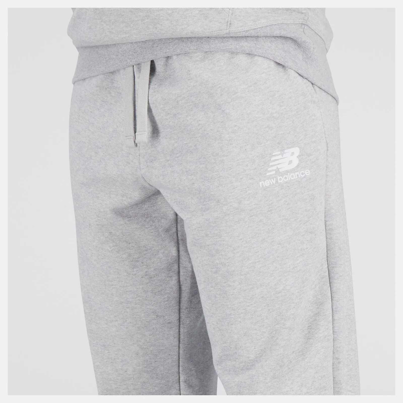 New Balance Essential Stacked Logo French Terry Trackpant - Womens - Grey