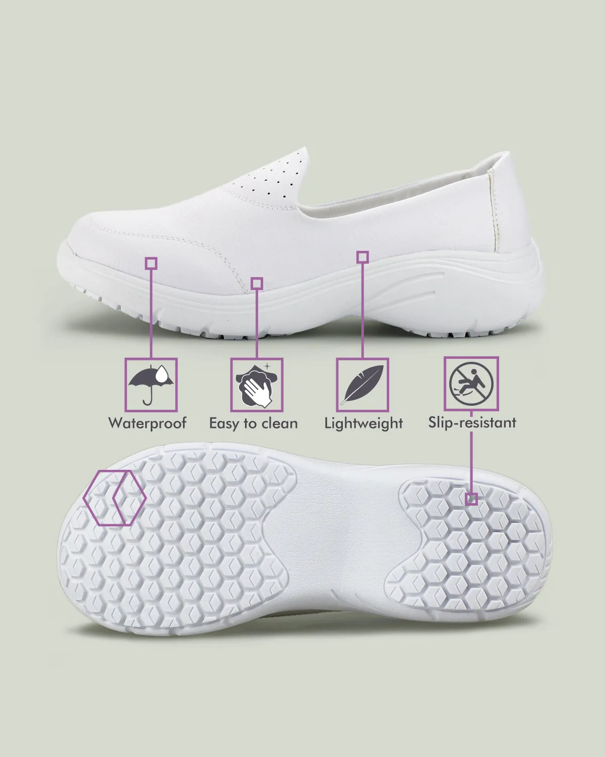 Nurse Shoes-Nitya White