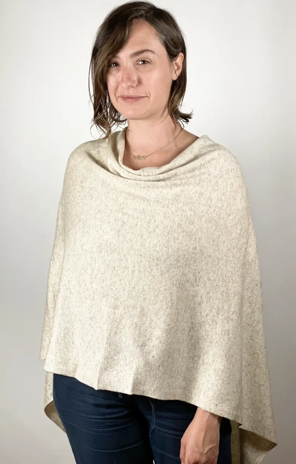 Oatmeal Cashmere Poncho