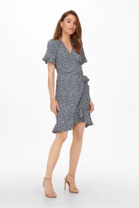 Olivia Wrap Dress - Blue Mirage