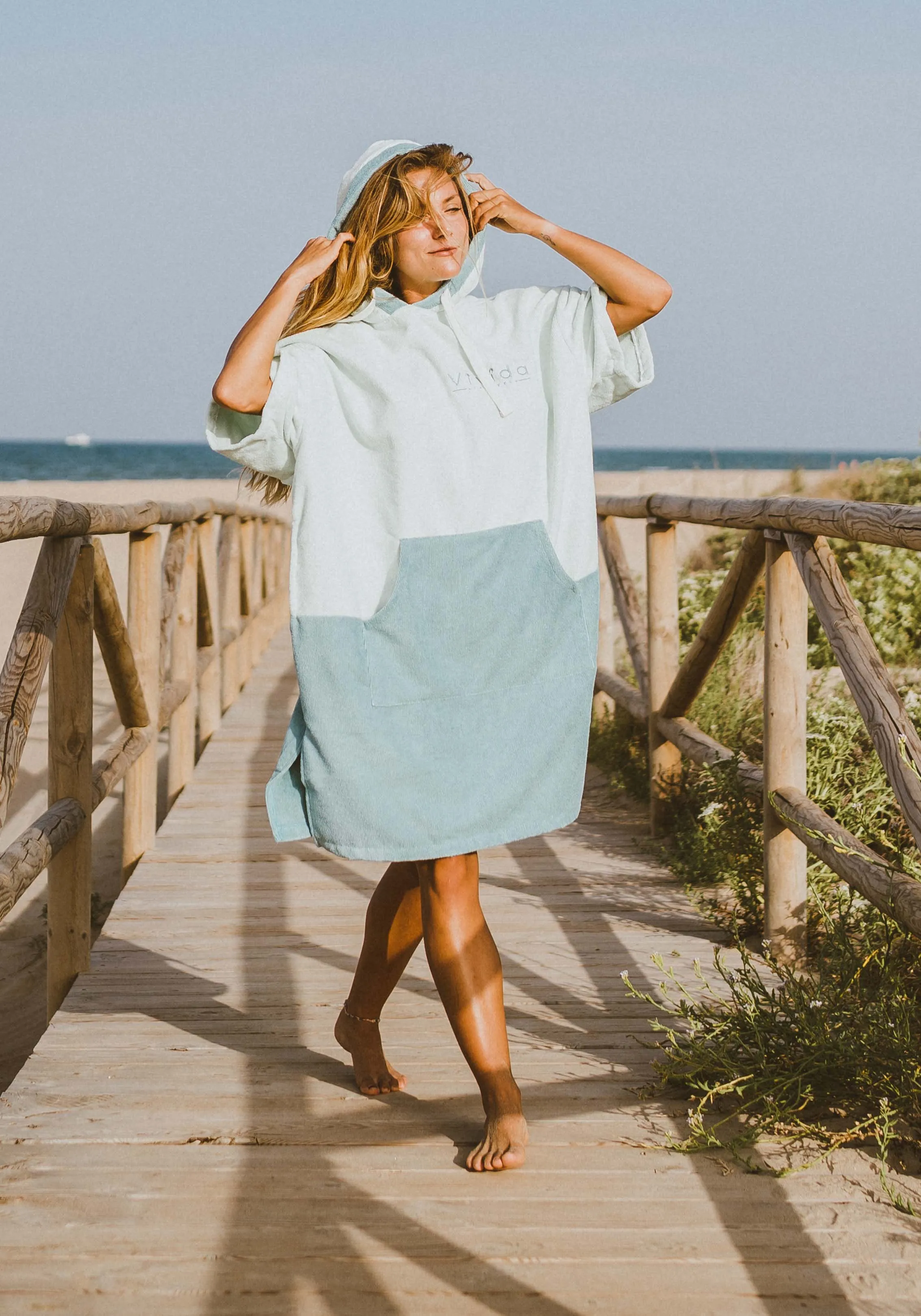 Original Poncho Towel Changing Robe - Seafoam Green / Turquoise Teal