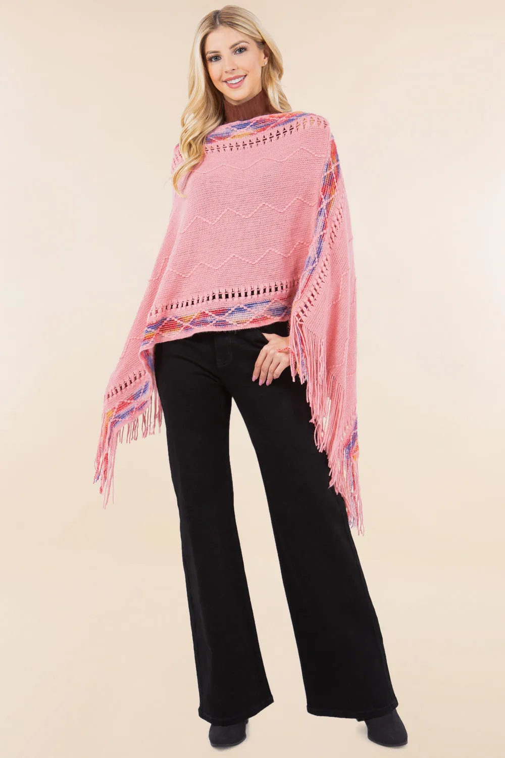 PA-4283 acrylic poncho