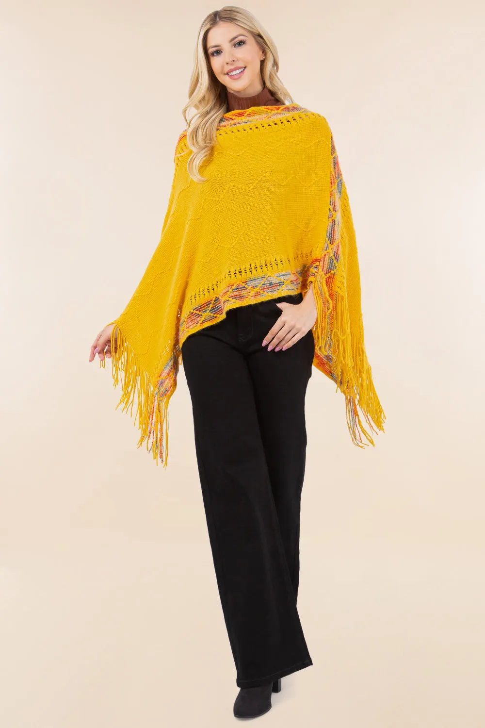 PA-4283 acrylic poncho