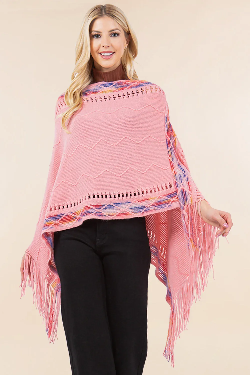 PA-4283 acrylic poncho