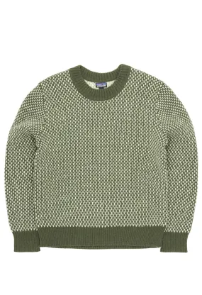 Patagonia Women's Recycled Wool-Blend Crewneck Sweater - Ridge: Pine Needle Green