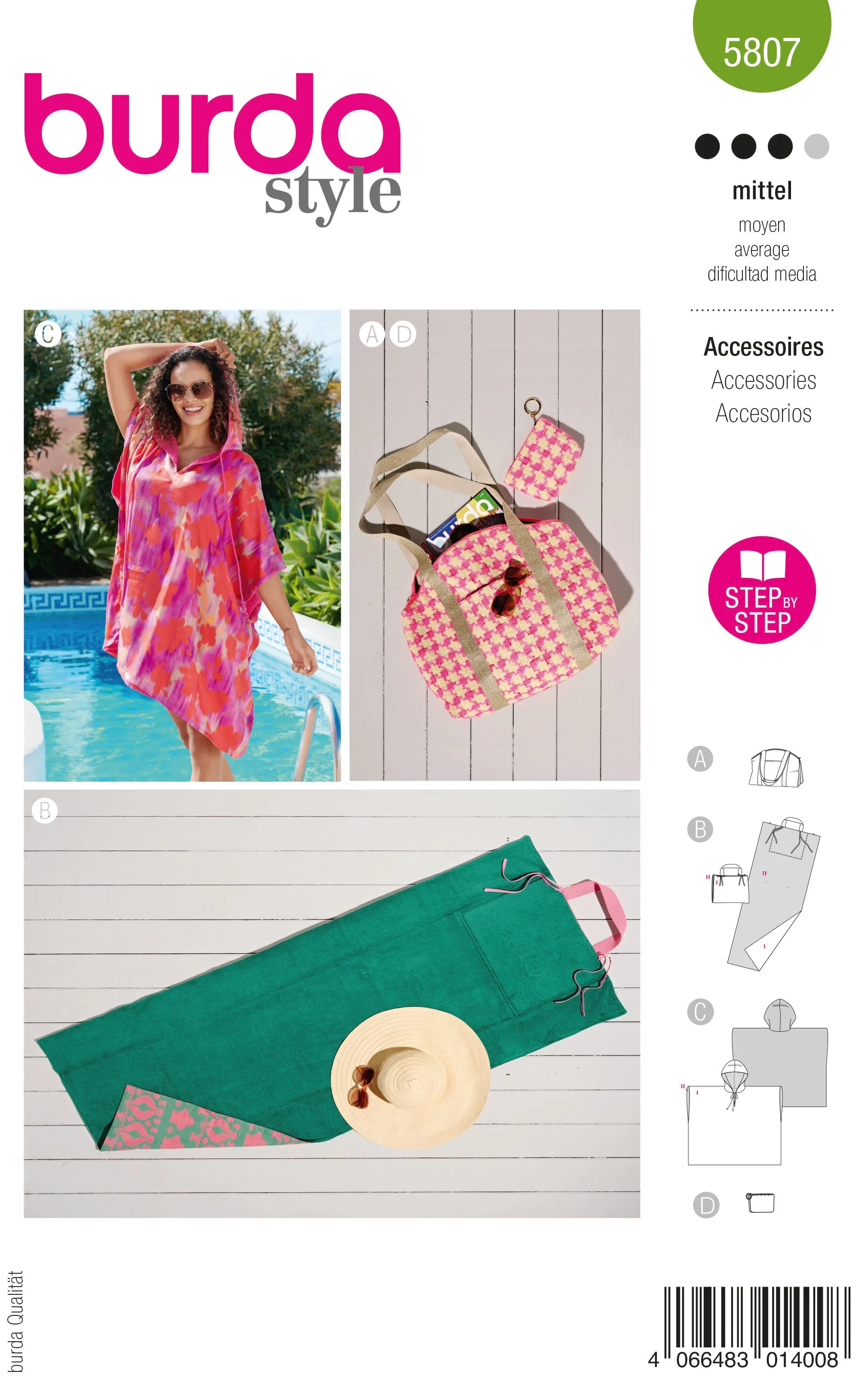 Patron Burda n°5807 : Accessoires