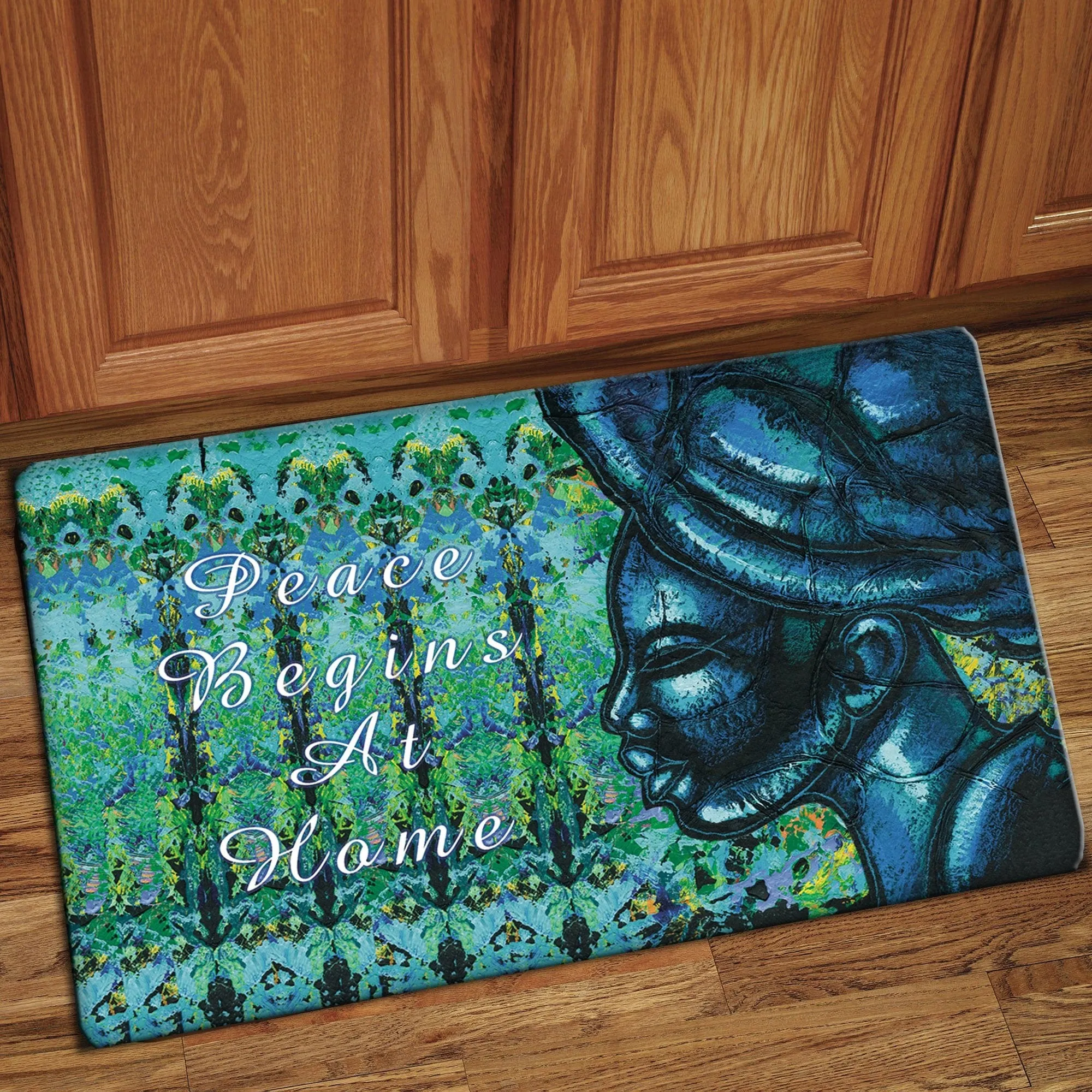 Peace Begins at Home Interior Floor Mat