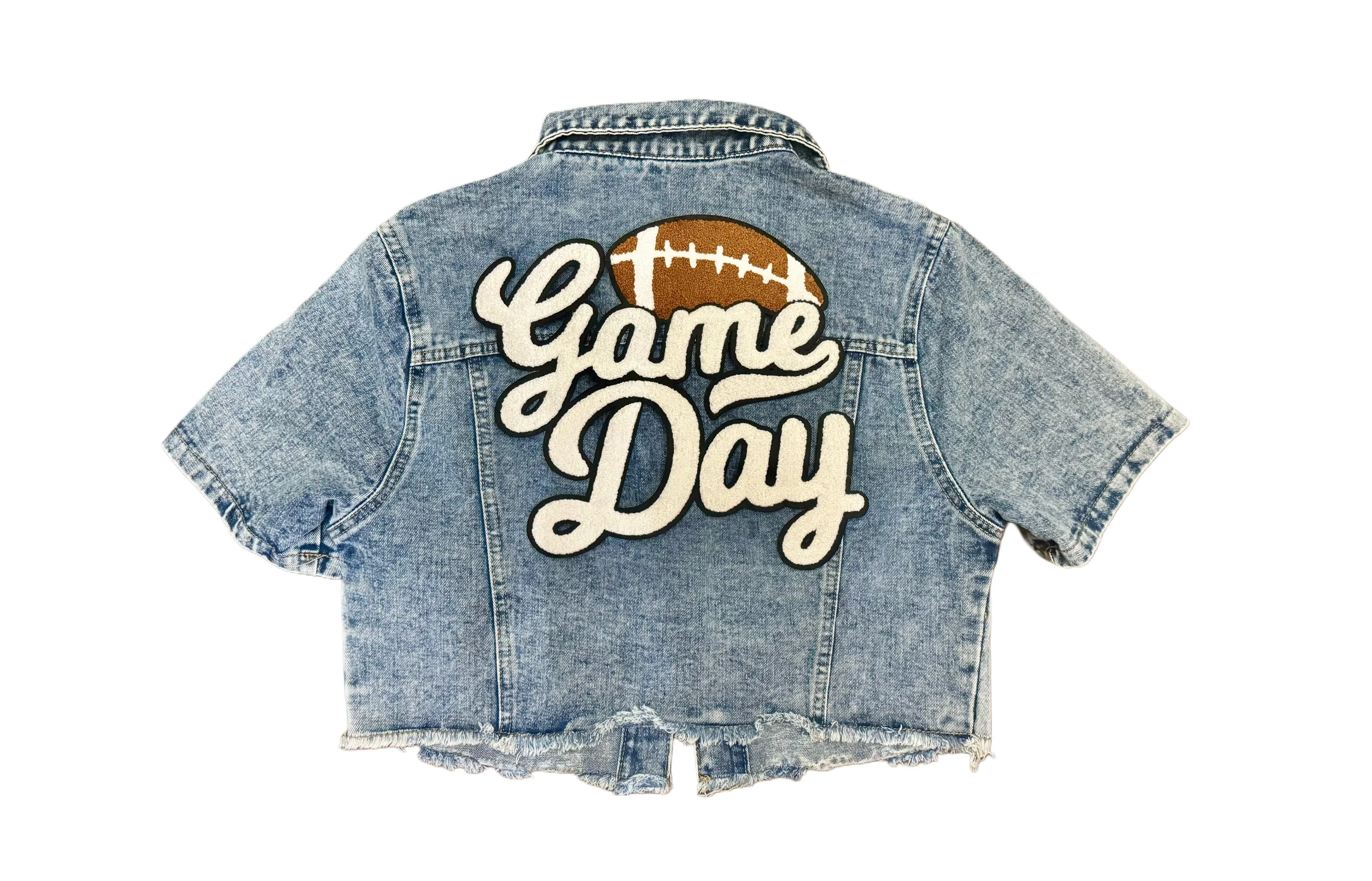 Pick Your Patch GAME DAY Denim Jacket (Various Options)