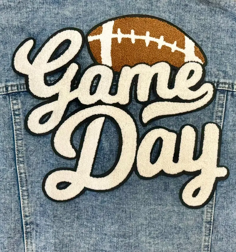 Pick Your Patch GAME DAY Denim Jacket (Various Options)