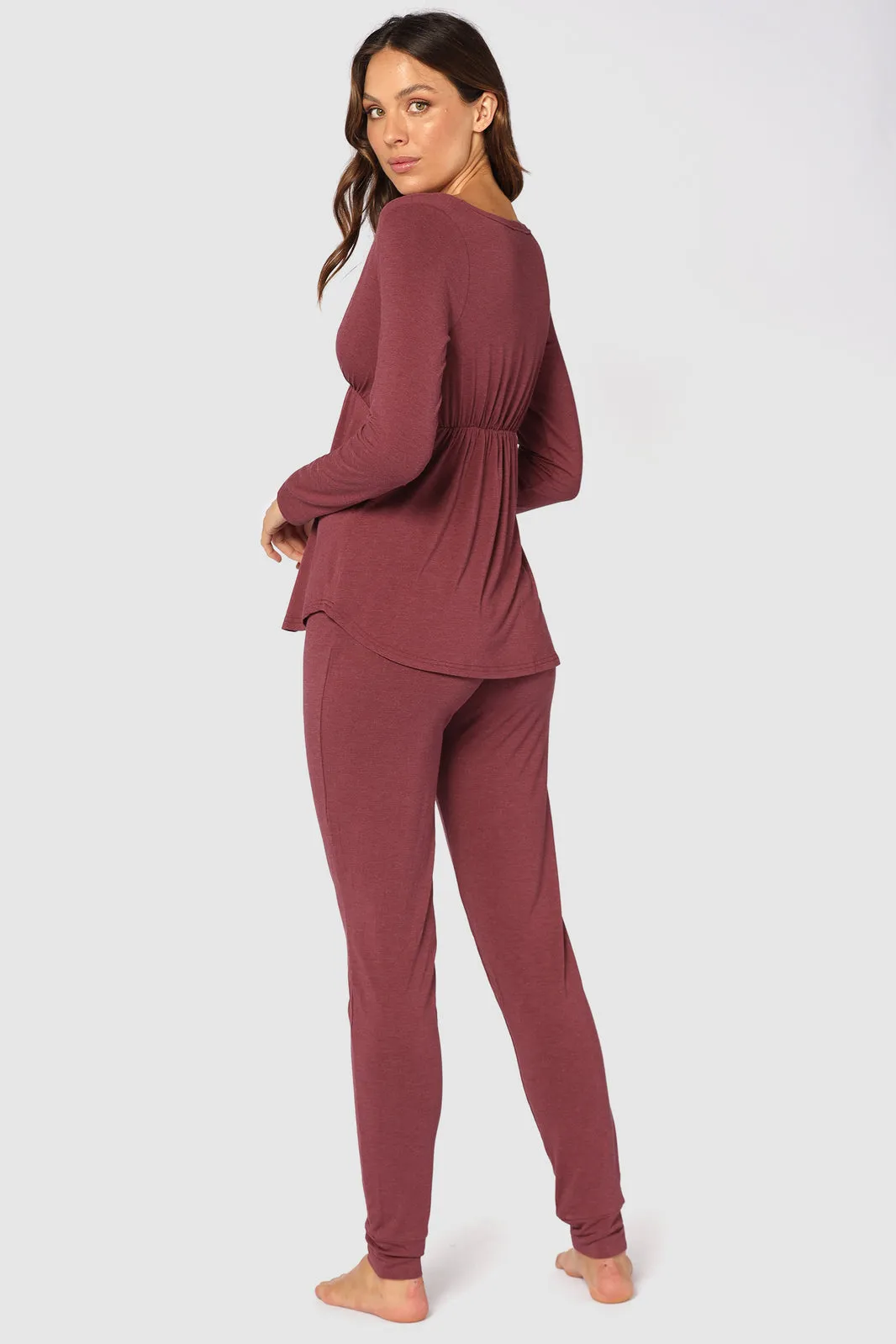 PJ Slouch Pant - Burgundy