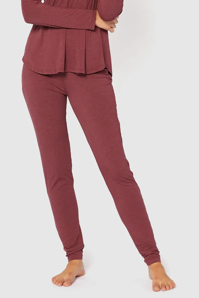 PJ Slouch Pant - Burgundy