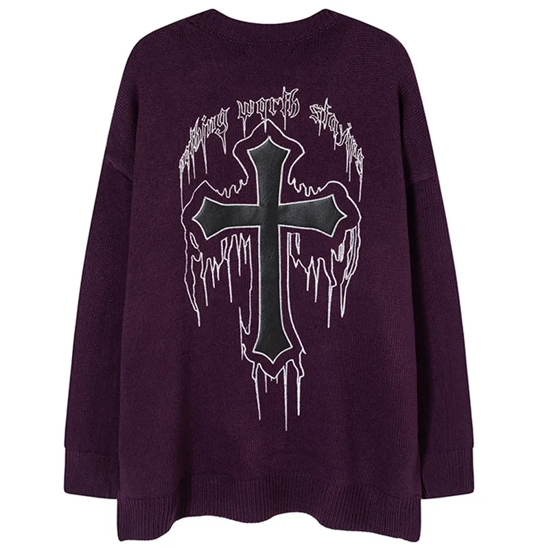 PopFlying High Street Sweater Cross Patch