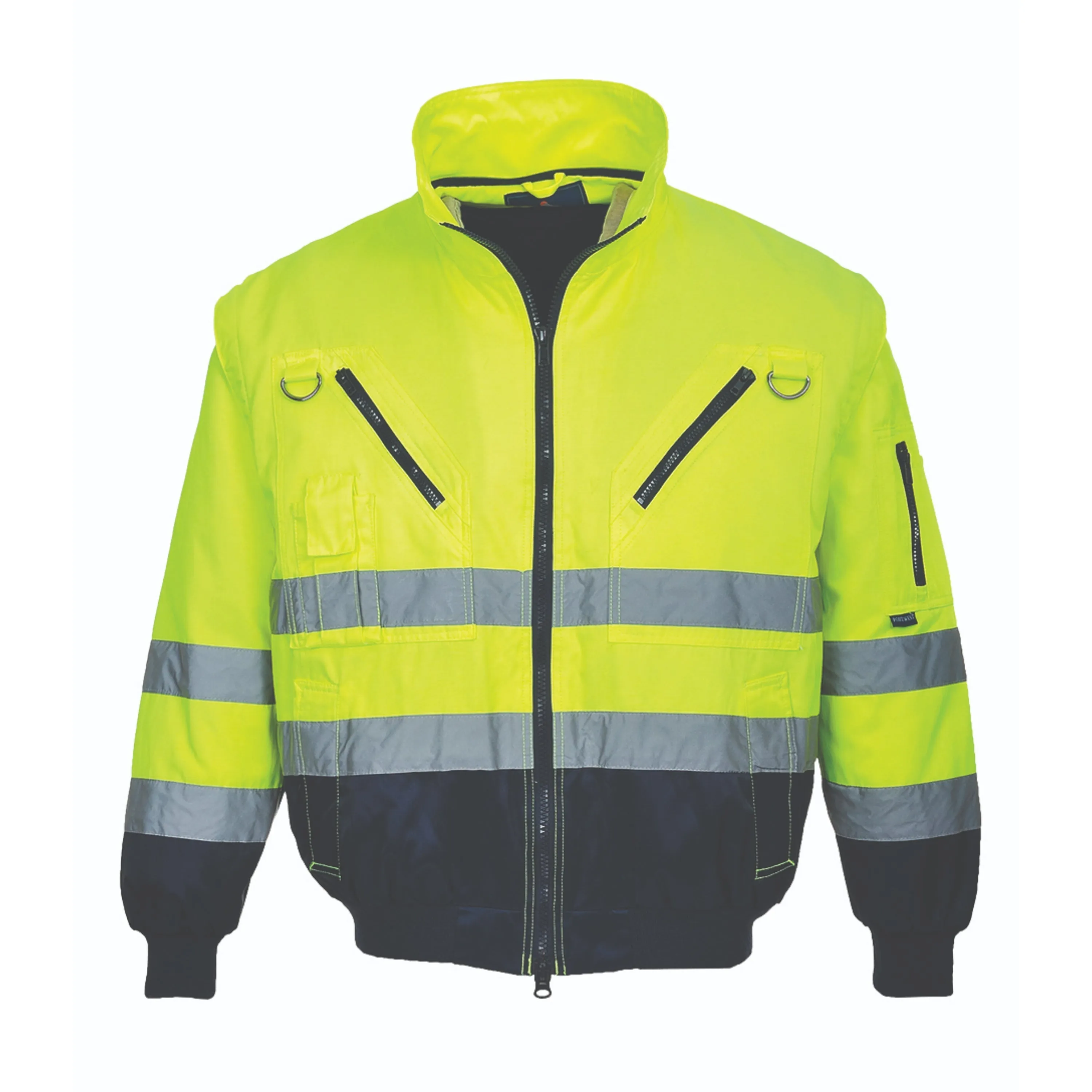 PORTWEST® Hi Vis 3-In-1 Pilot Detachable Jacket - ANSI Class 3 - UPJ50