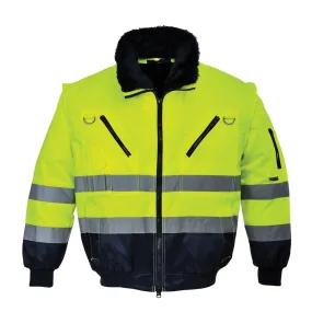 PORTWEST® Hi Vis 3-In-1 Pilot Detachable Jacket - ANSI Class 3 - UPJ50