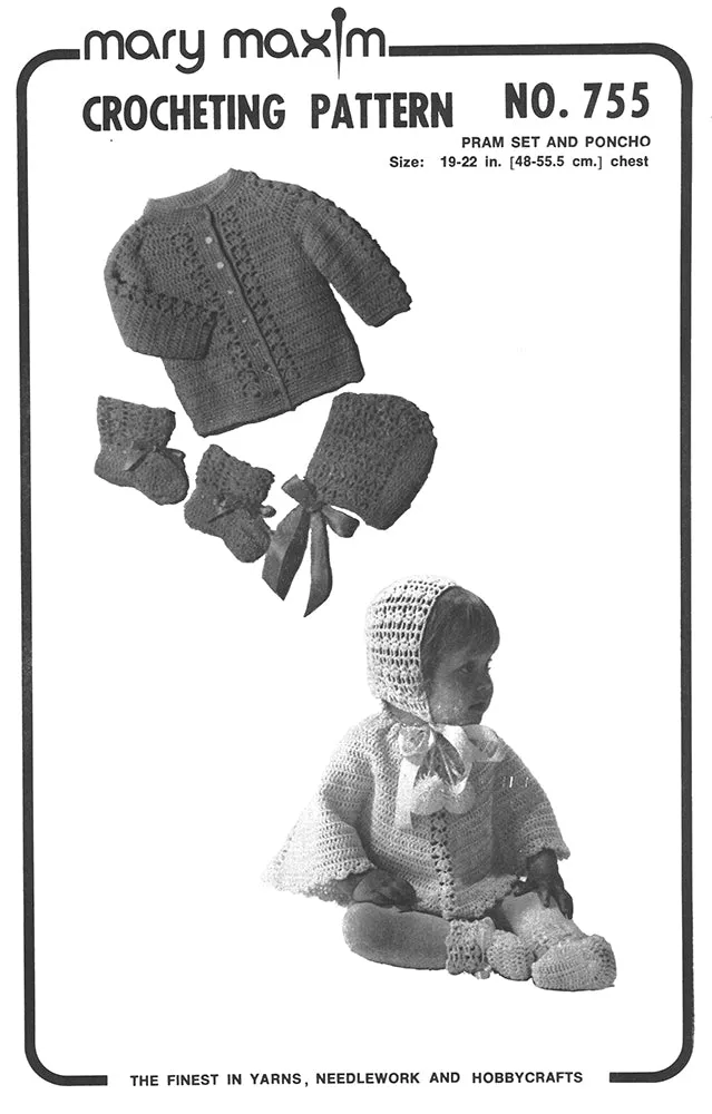 Pram Set and Poncho Pattern